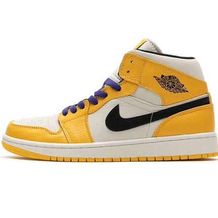 Men's Air Jordan 1 Mid Lakers Shoes
