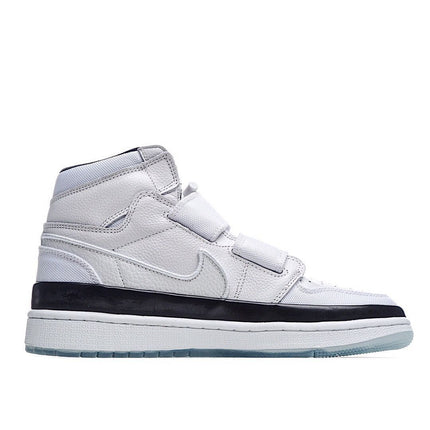 Men's Air Jordan 1 Double High Strap White Black Line Shoes