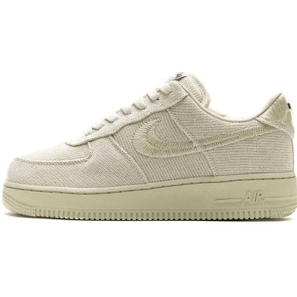 Men's Stussy x Air Force 1 Low Fossil Stone Shoes
