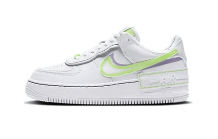 Women's Air Force 1 Shadow White Electric Green Shoes