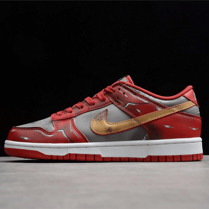Men's SB Dunk Low Red Grey Shoes