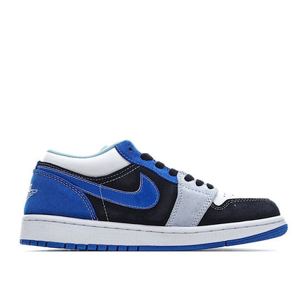 Men's Air Jordan 1 Low Black Blue White Shoes
