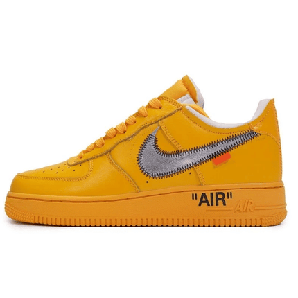 Men's Off White x Air Force 1 Low University Gold Shoes
