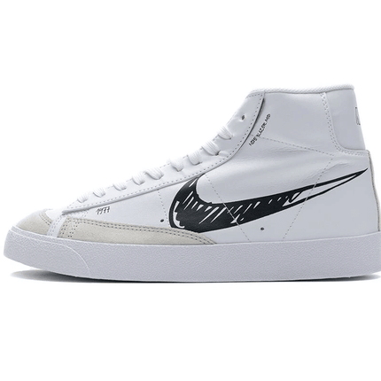 Men's Blazer Mid 77 Black White Line Shoes