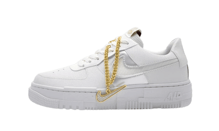 Men's Air Force 1 Pixel Summit Gold Chain Shoes