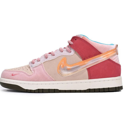 Men's Social Status x SB Dunk Mid Strawberry Milk Shoes