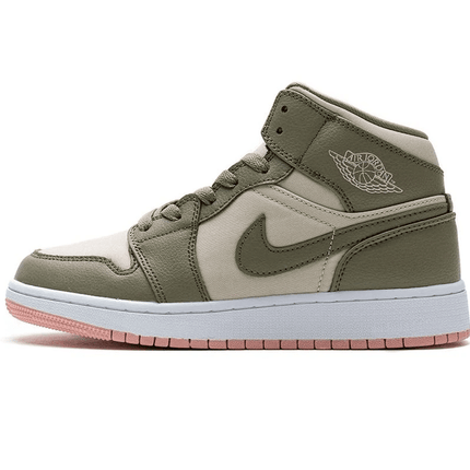 Men's Air Jordan 1 Mid GS Trooper Bleached Coral Shoes