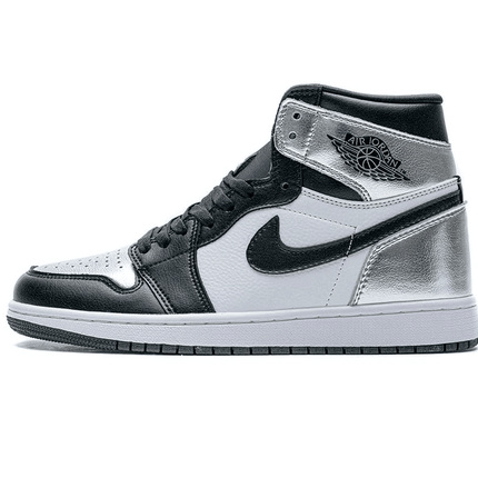 Men's Air Jordan 1 High OG Metallic Silver Shoes