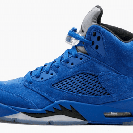 Men's Air Jordan 5 Retro Blue Suede Shoes
