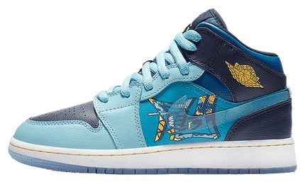 Men's Air Jordan 1 Mid Fly Blue Shoes