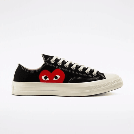 Men's Play Comme Des Garcons X Converse Low Top Black Shoes
