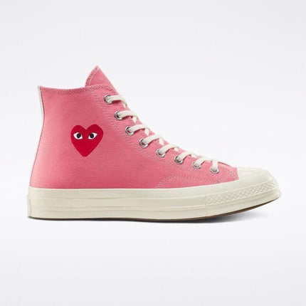 Men's Play Comme Des Garcons X Converse High Top Pink Shoes