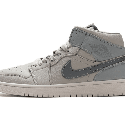 Men's Air Jordan 1 Mid Light Bone Grey Fog Shoes