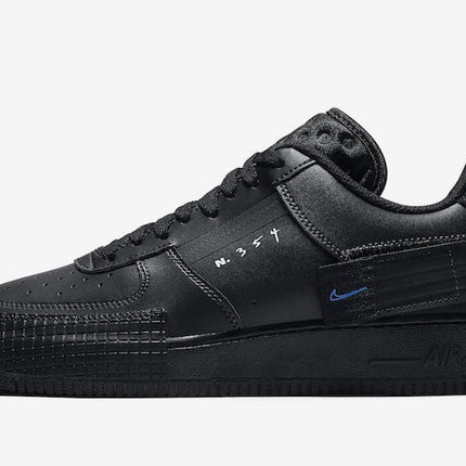 Men's Air Force 1 Type Black Photo Blue Shoes