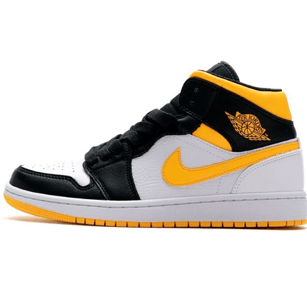 Men's Air Jordan 1 Mid Laser Orange Black Shoes