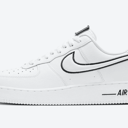 Men's Air Force 1 Low Velcro Patches and Oversized Heel Tabs White Shoes