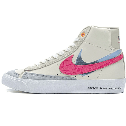 Men's Blazer Mid 77 Beige Pink Blue Shoes