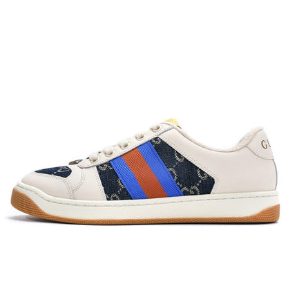 Men's Gucci Screener Blue Red Sneaker Shoes