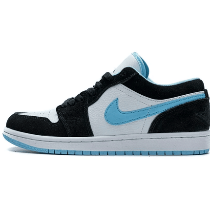 Men's Air Jordan 1 Low White Black Jade Shoes