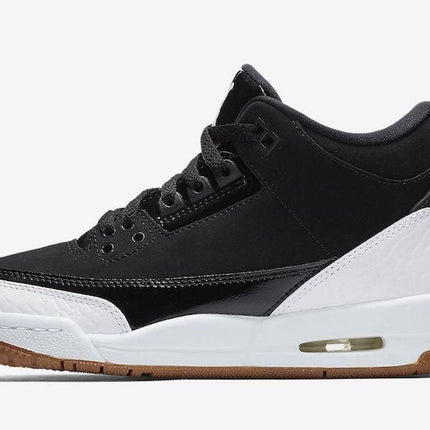 Men's Air Jordan 3 Black White Gum Shoes