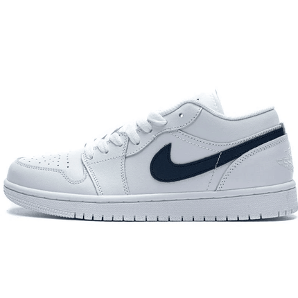Men's Air Jordan 1 Low White Obsidian Shoes
