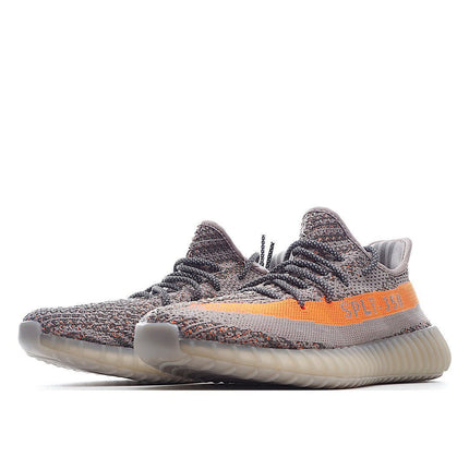 Men's Yeezy Boost 350 V2 Grey Orange Shoes