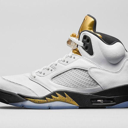 Men's Air Jordan 5 Oympic Gold Medal Shoes