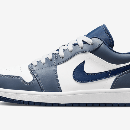 Men's Air Jordan 1 Low GS Blue Steel Shoes