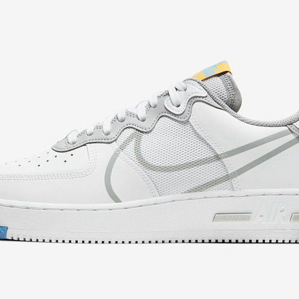 Men's Air Force 1 React Light Smoke and University Gold Shoes