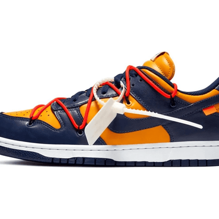 Men's OFF WHITE X SB Dunk Low White Michigan Shoes