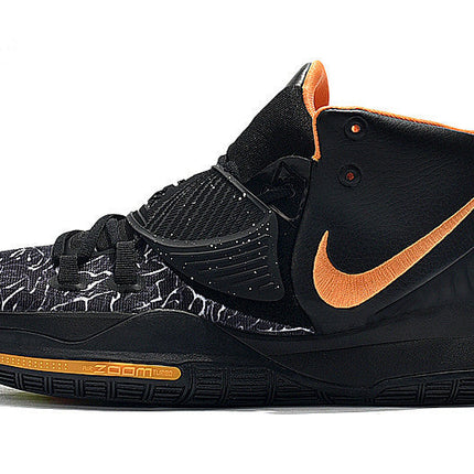 Men's Kyrie 6 Black Orange Shoes