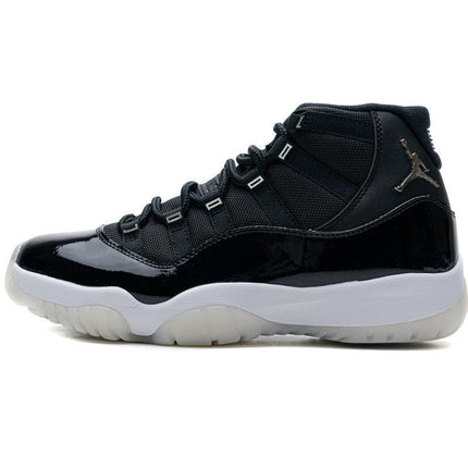 Men's Air Jordan 11 25th Anniversary Black Silver Eyelets Shoes
