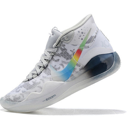 Men's KD 12 White Rainbow Shoes