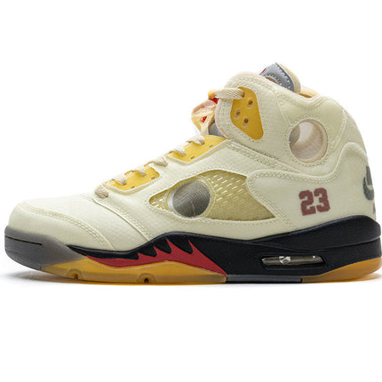 Men's Off-White x Air Jordan 5 Retro SP Sail Shoes