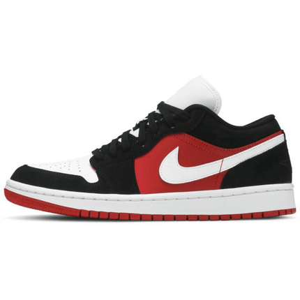 Men's Air Jordan 1 Low Black White Gym Red Shoes