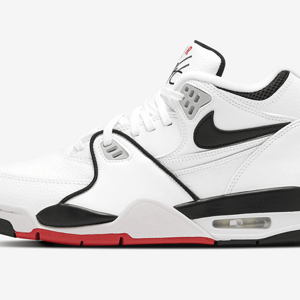 Men's Air Flight 89 White Black University Red Shoes