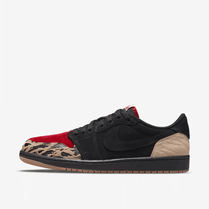 Men's SoleFly Ãƒâ€” Air Jordan 1 Retro Low OG SP Black And Sport Red Shoes
