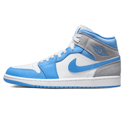 Men's Air Jordan 1 Mid University Blue Grey Shoes