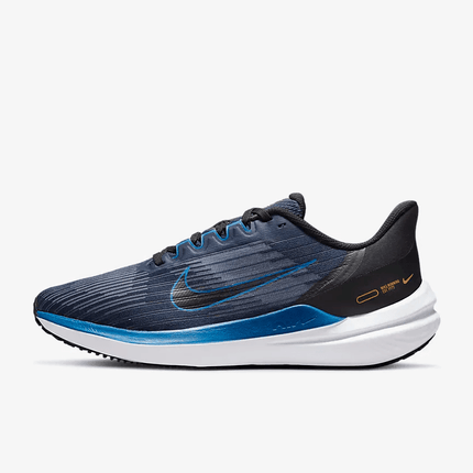 Men's Air Zoom Winflo 9 Obsidian Dark Marina Blue Shoes