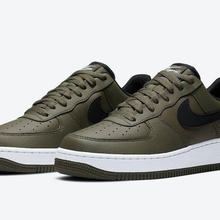 Men's Air Force 1 Olive Double Mini Swooshes Shoes
