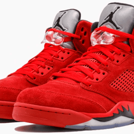 Men's Air Jordan 5 Retro Red Suede Shoes