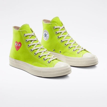 Men's Play Comme Des Garcons X Converse High Top Green Shoes