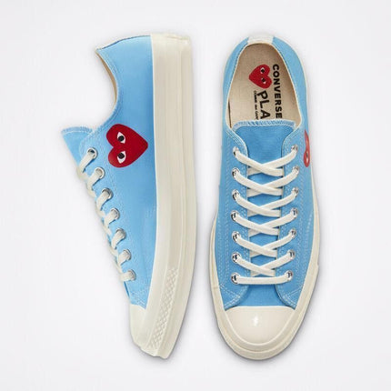 Men's Play Comme Des Garcons X Converse Low Top Blue Shoes