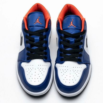 Men's Air Jordan 1 Low Blue Yellow Orange Shoes