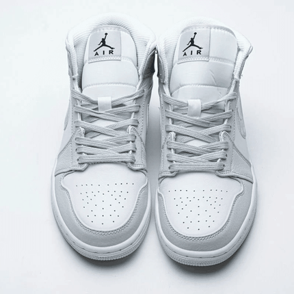Men's Air Jordan 1 Mid White Camo Shoes