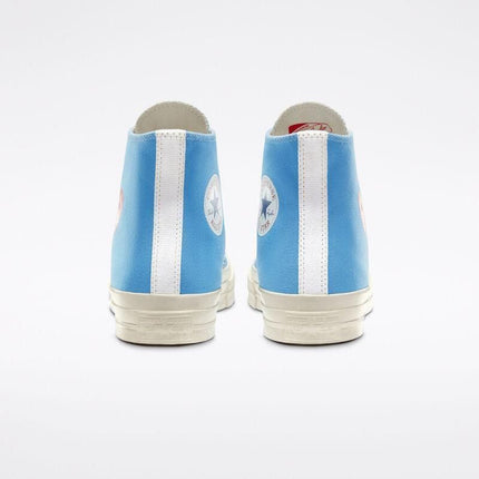 Men's Play Comme Des Garcons X Converse High Top Blue Shoes