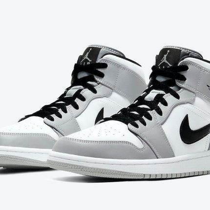 Men's Air Jordan 1 Mid Light Smoke Grey Shoes