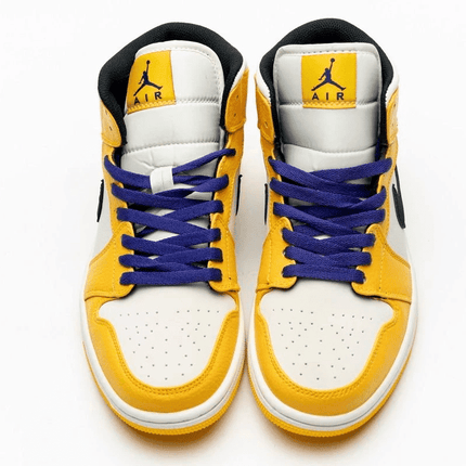 Men's Air Jordan 1 Mid Lakers Shoes