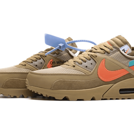 Men's Off White x Air Max 90 Desert Ore Shoes