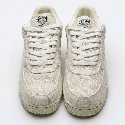 Men's Stussy x Air Force 1 Low Fossil Stone Shoes
